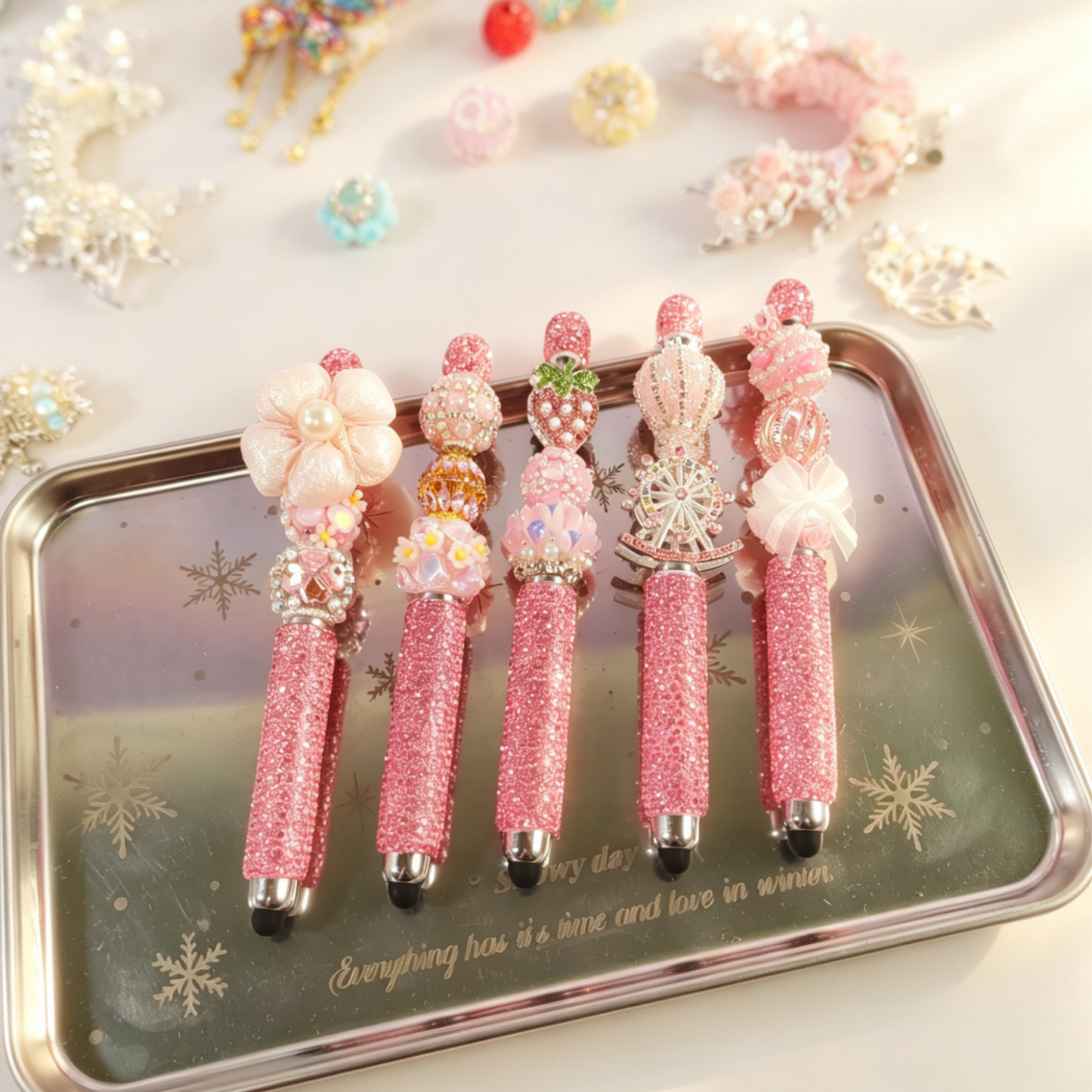 Handmade DIY Pen Set | Pens+ Pen Beads+ Topper+ Extenders