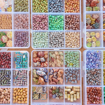 NEW ARRIVAL! [C1 Open-in-Live] Czech Style Retro Beads Lucky Bags for DIY Bracelets