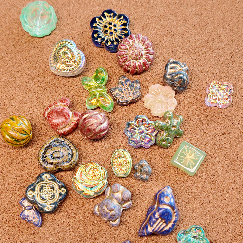 NEW ARRIVAL! [C1 Open-in-Live] Czech Style Retro Beads Lucky Bags for DIY Bracelets