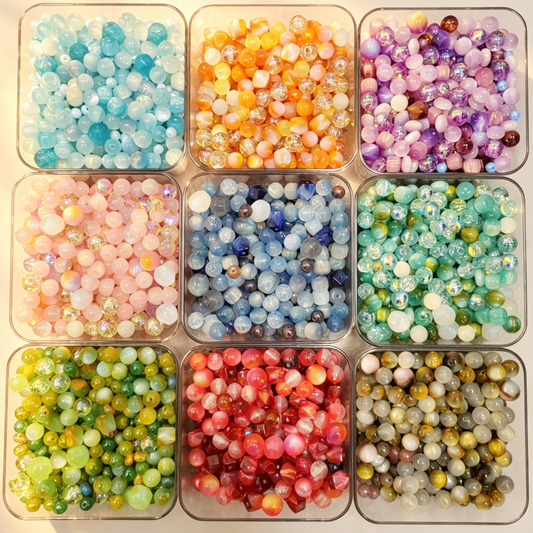 Aesthetic Vibe Color‑Curated Theme Beads | Resin & Glass By Ounce
