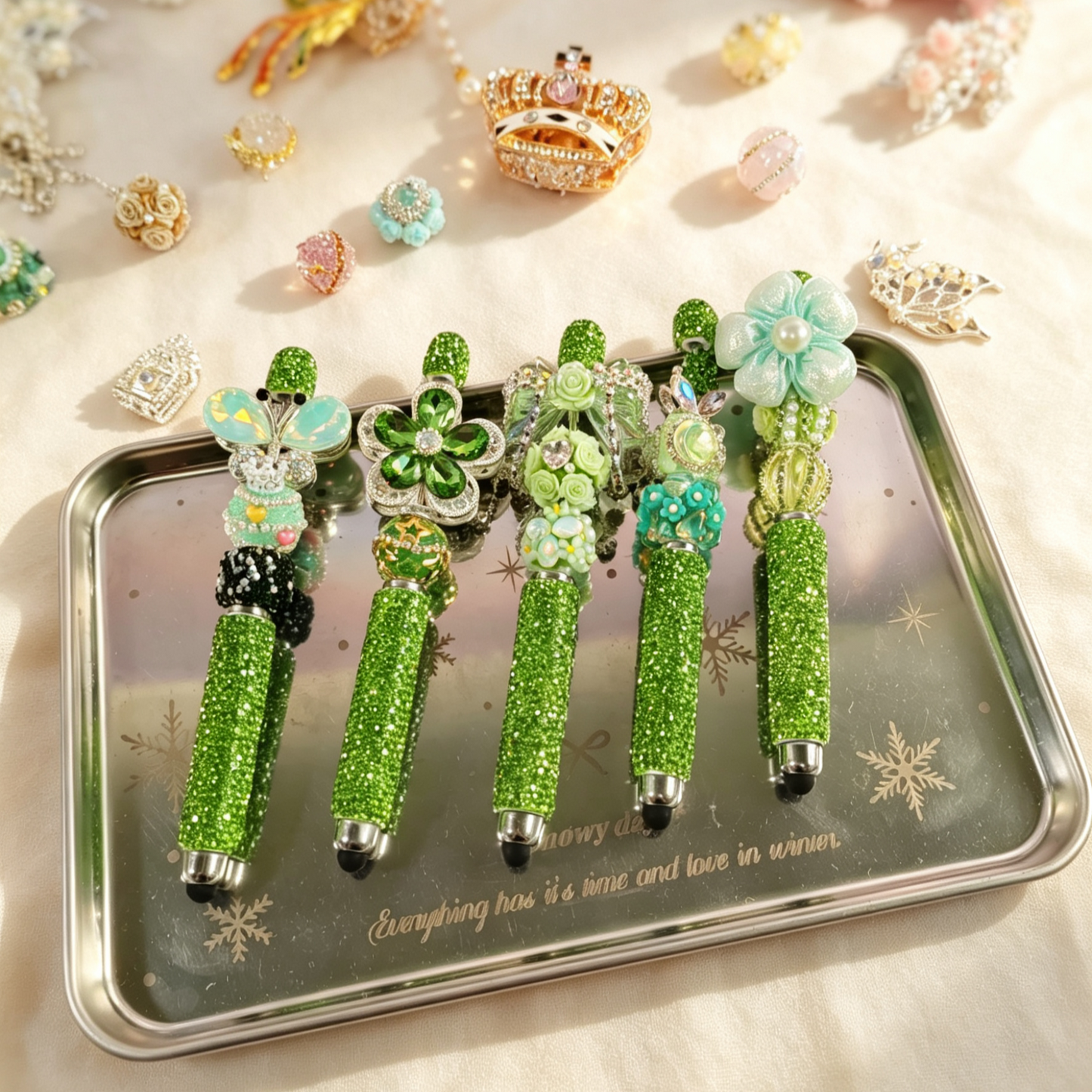 Handmade DIY Pen Set | Pens+ Pen Beads+ Topper+ Extenders
